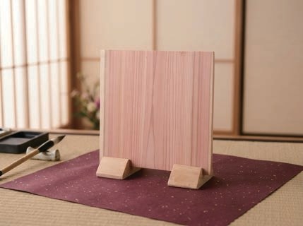 杉 木の色紙